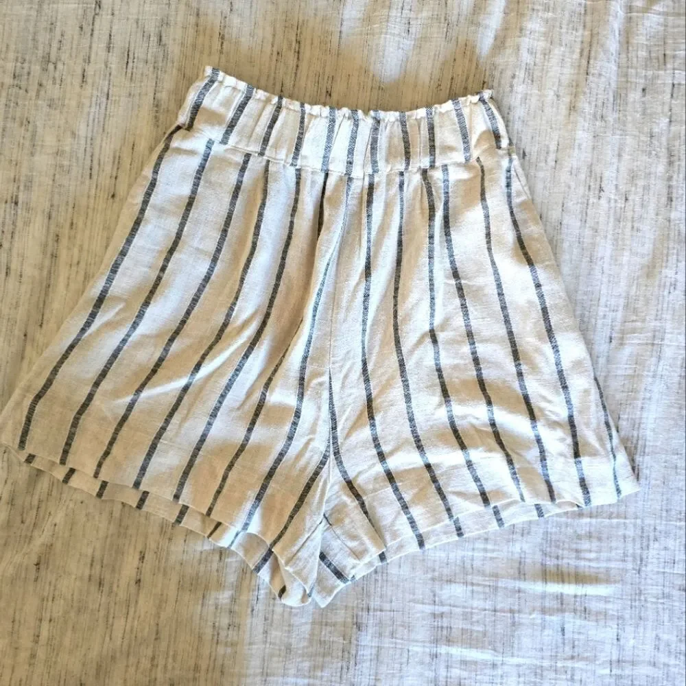 Urban Outfitters Linen Blend Striped Shorts